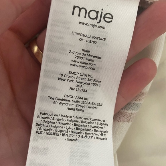 MAJE Pamala cropped wide leg trousers nwt size 0 - Picture 4 of 10